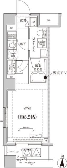 CREALpremier大島 2階の間取り 1