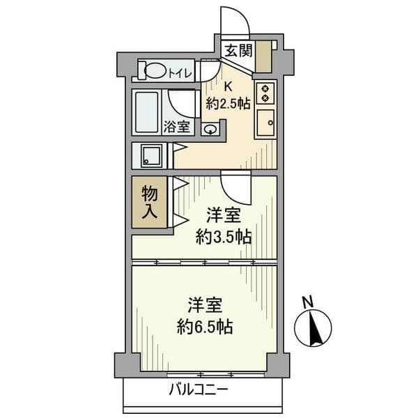 秀和第２材木町レジデンス 3階の間取り 1