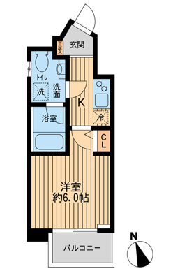 アムス大手町 10階の間取り 1