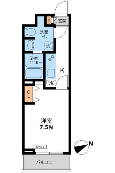 パシフィックコート目黒南 1階の間取り 1