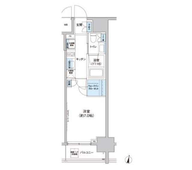 パークキューブ西新宿 9階の間取り 1