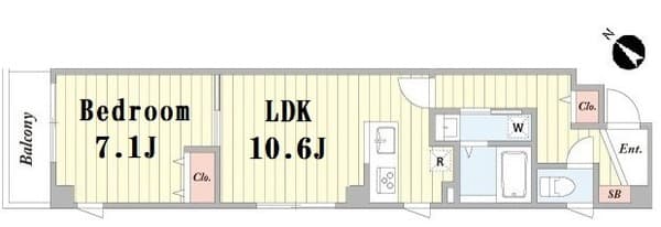 エスポワールオトメ 3階の間取り 1