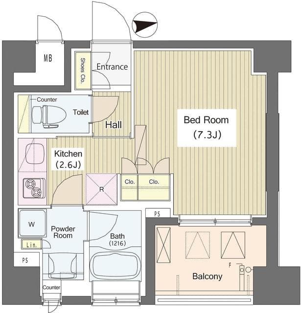 i-Suite HigashiNakano 6階の間取り 1