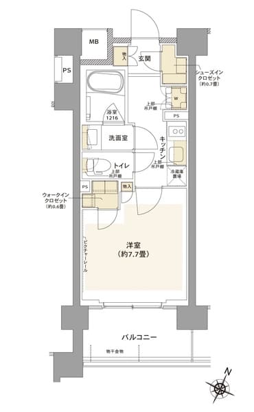 コムレジ赤羽　賃貸棟 3階の間取り 1