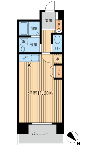 六本木ライズハウス 3階の間取り 1