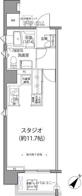 麹町二番町マンション 7階の間取り 1