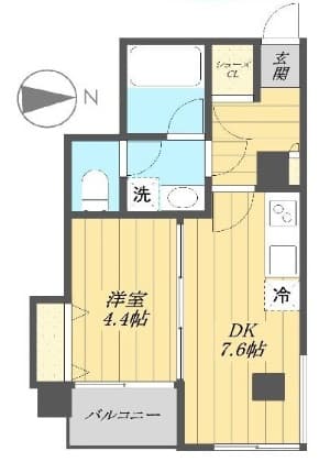 グレースカトレア 4階の間取り 1