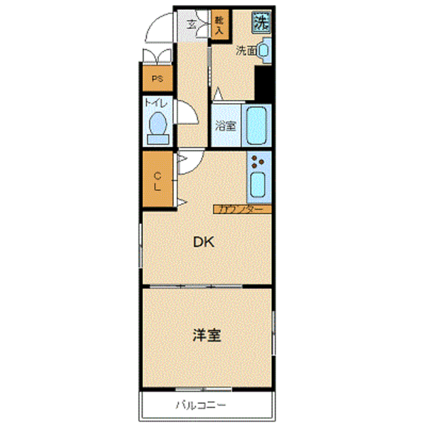 スカイコート銀座東第2 7階の間取り 1