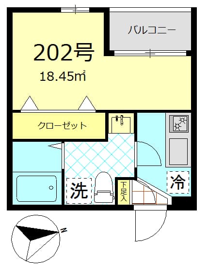 ベルエクラ品川 2階の間取り 1