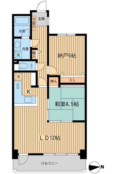 芝公園アパートメント 2階の間取り 1