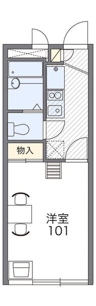 レオパレスコア 1階の間取り 1