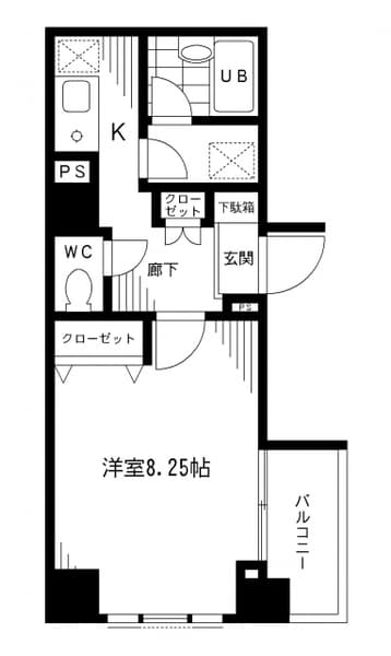 プライムアーバン千代田富士見 4階の間取り 1