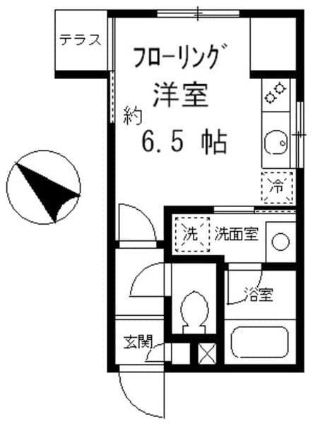 サンミッシェル渋谷 1階の間取り 1