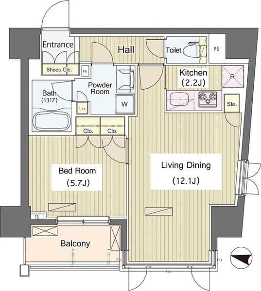 ｉ－Ｓｕｉｔｅ　ＨｉｇａｓｈｉＮａｋａｎｏ 6階の間取り 1