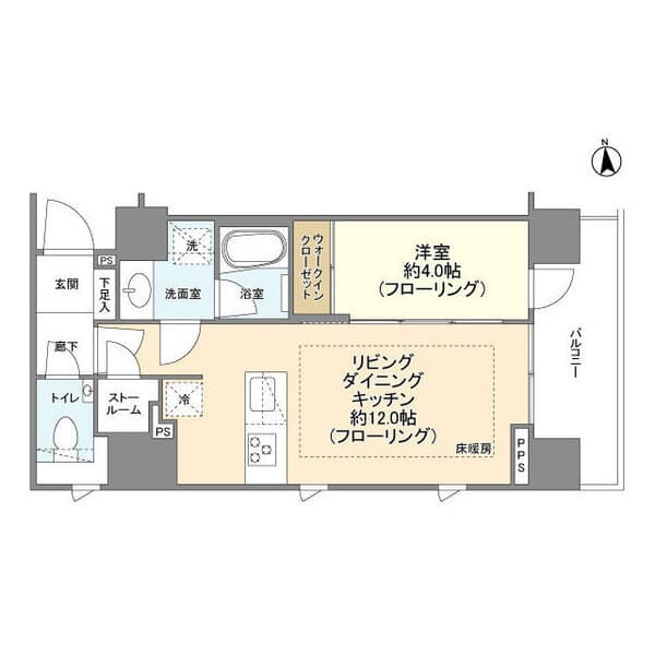 ピアース千代田東神田 4階の間取り 1