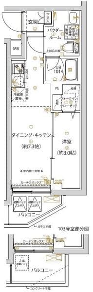 アーバンパーク千川 1階の間取り 1