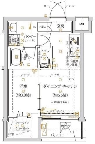 アーバンパーク千川 4階の間取り 1