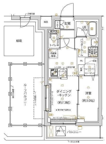 アーバンパーク千川 5階の間取り 1