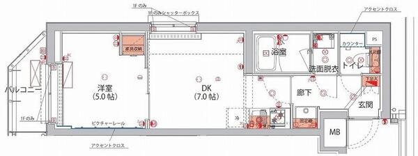 ハーモニーレジデンス神楽坂ヒルズthird 4階の間取り 1