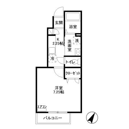 ヒルトップ都立大学 1階の間取り 1