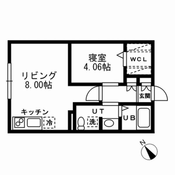 プライムアーバン洗足 404の間取り 1