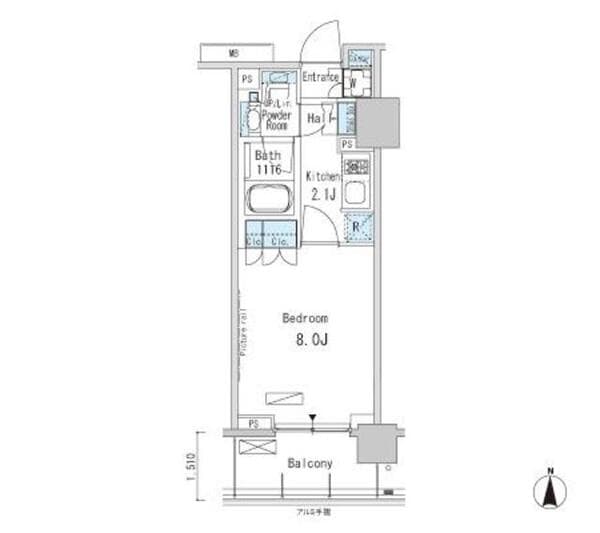 パークアクシス蒲田ステーションゲート 6階の間取り 1