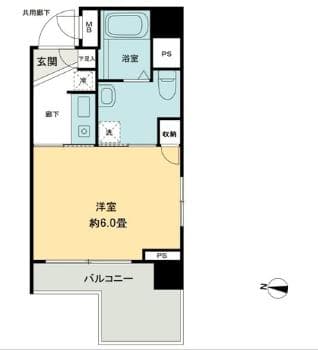 スタジオスクエア住吉 7階の間取り 1