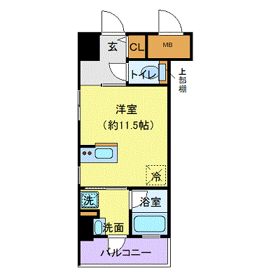 リーフコンフォート本厚木 5階の間取り 1