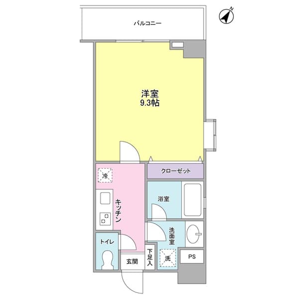 ユーキメゾン一番町 4階の間取り 1