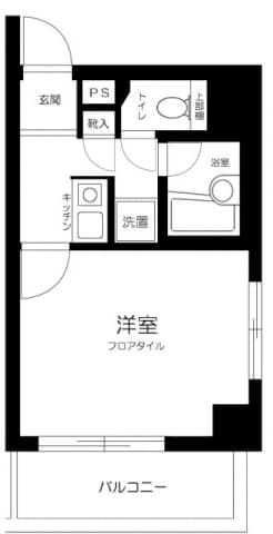 人形町駅 徒歩1分 マンション 2階の間取り 1