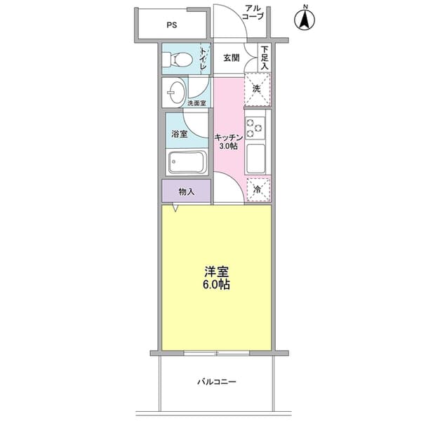 ファーストシティ上落合 5階の間取り 1