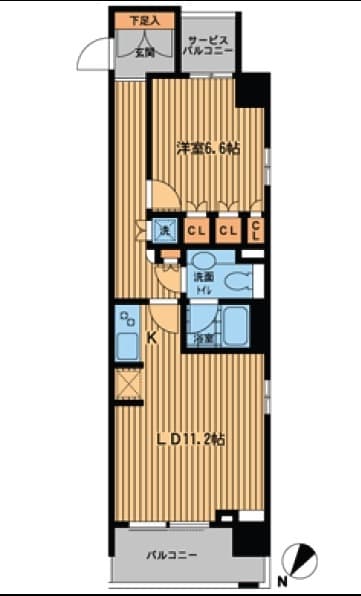 プライムアーバン日本橋横山町 8階の間取り 1