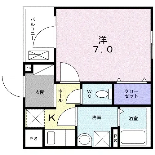 グランディス 3階の間取り 1