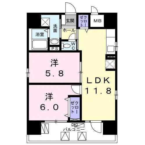 モン　エール　西日暮里 6階の間取り 1