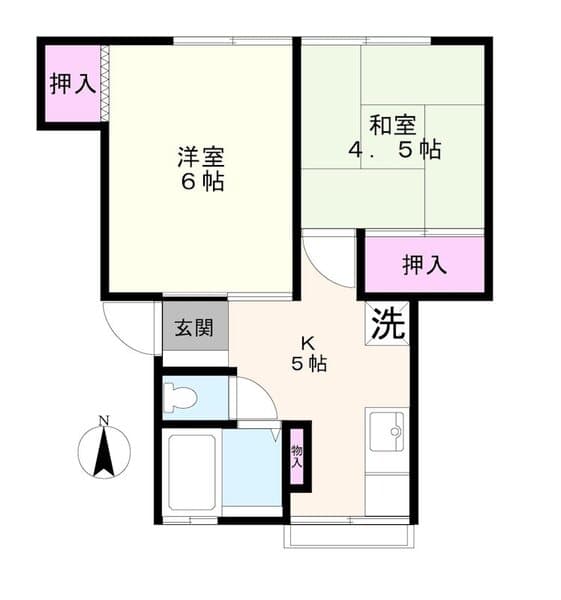 金子ビル 2階の間取り 1