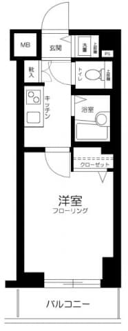 水天宮前駅 徒歩5分 マンション 4階の間取り 1