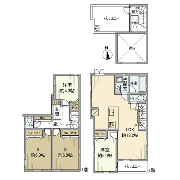 栗原戸建 1階の間取り 1