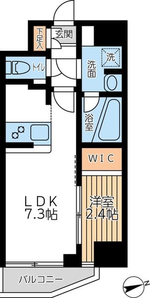 アジールコート西馬込Ⅱ 2階の間取り 1