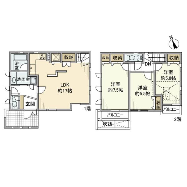 高井戸東戸建 1階の間取り 1