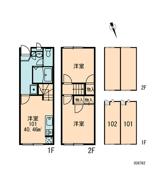 レオパレス南常盤台 1階の間取り 1