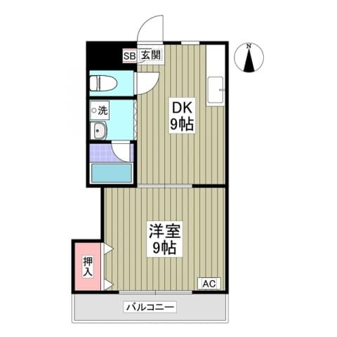 第2成城島田マンション 1階の間取り 1