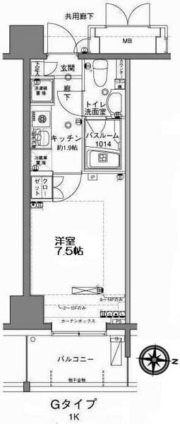 MFPRコート木場公園 9階の間取り 1