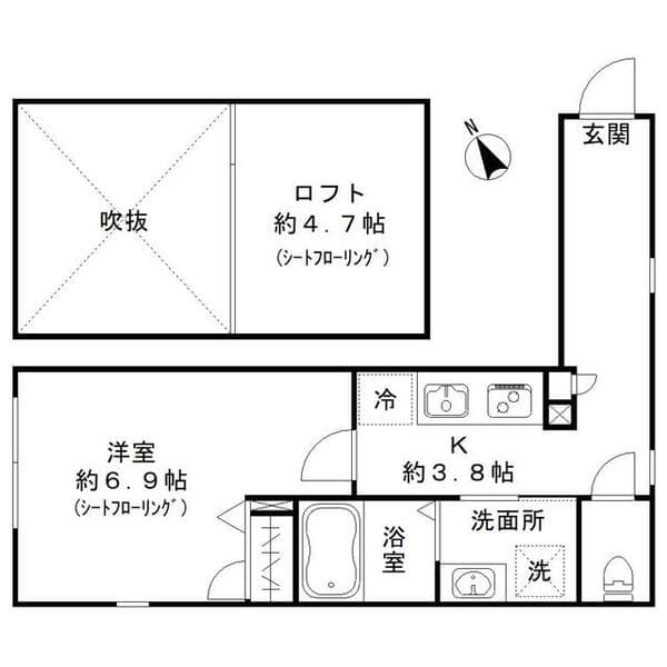 アジュール池袋本町 3階の間取り 1