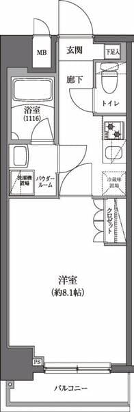 セジョリ墨田EAST 6階の間取り 1