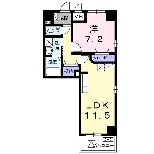 ア−クシティ　野方 5階の間取り 1