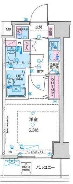 ＧＥＮＯＶＩＡ京成立石Ⅲｓｋｙｇａｒｄｅｎ 402の間取り 1