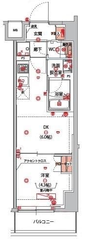 ハーモニーレジデンス山手サウス大塚 1階の間取り 1