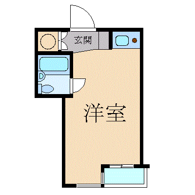 朝日八丁堀マンション 3階の間取り 1