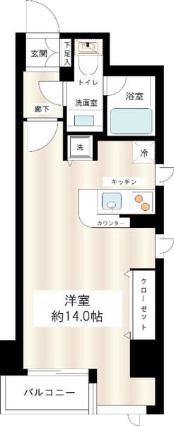 カスタリア新宿御苑 5階の間取り 1