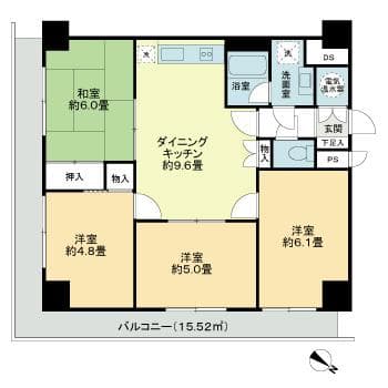 ライオンズマンション西新宿 8階の間取り 1